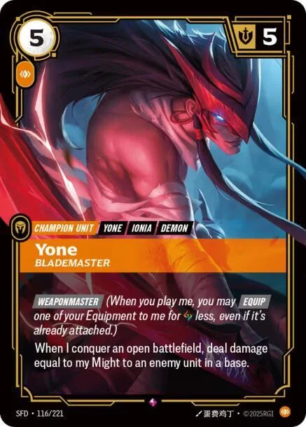 Yone Blademaster 「116/221」「EN」