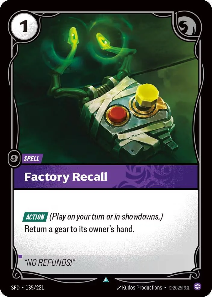 Factory Recall 「135/221」「EN」