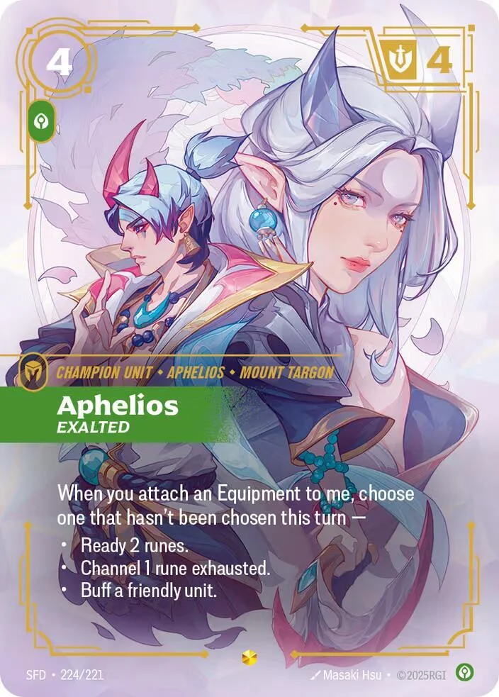 Aphelios Exalted Overnumbered 「224/221」「EN」