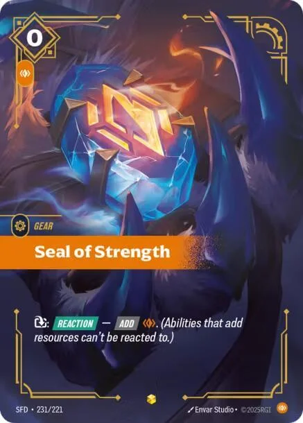 Seal of Strength Overnumbered 「231/221」「EN」