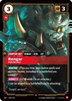 Rengar Pouncing #025/221 · Riftbound