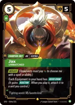 Jax Unmatched Alternate Art 「054a/221」「EN」