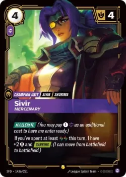 Sivir Mercenary Alternate Art 「143a/221」「EN」
