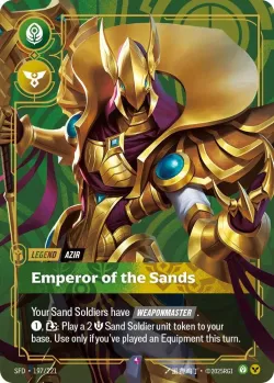 Azir Emperor of the Sands #197/221 · Riftbound