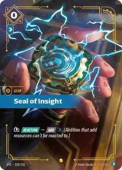 Seal of Insight Overnumbered 「229/221」「EN」