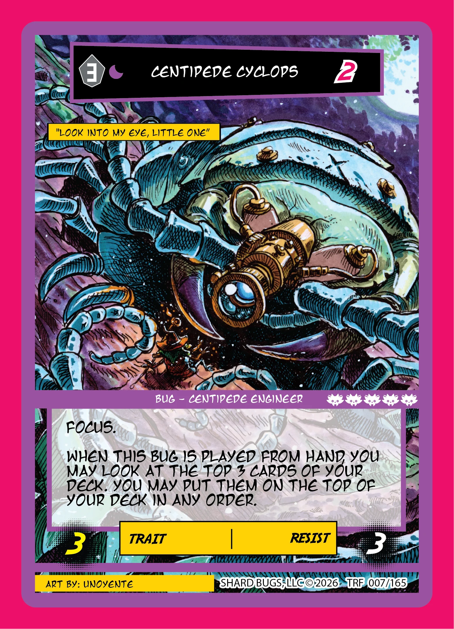 Centipede Cyclops — Terraform #007/165 · Shard Bugs