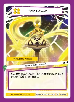 Sol's Radiance — First Bounty - 1st Edition #058/161 · Shard Bugs