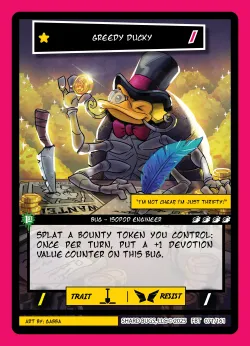 Greedy Ducky — First Bounty - 1st Edition #071/161 · Shard Bugs