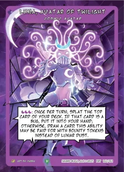 Luna, Avatar of Twilight (Alt Art) 「FB1E·162/161」「EN」 (Alternate Art)