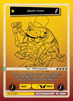 Greedy Ducky — First Bounty - 1st Edition #SK03/03 · Shard Bugs