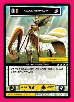 Solemn Strategist — First Bounty - Standard Edition #072/161 · Shard Bugs