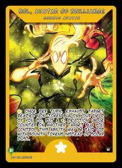 Sol, Avatar of Brilliance [Back] — First Bounty - Standard Edition #T02/07 · Shard Bugs