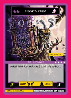 Duskmoth Priest — Infestation #009/161 · Shard Bugs