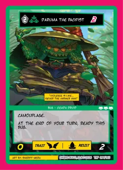 Daruma the Pacifist — Terraform #094/165 · Shard Bugs