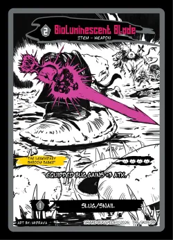 Bioluminescent Blade (Sketch) — Terraform #SK09 · Shard Bugs