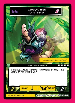 Adventurous Earthworm — The Bug-inning: 1st Edition #030/110 · Shard Bugs