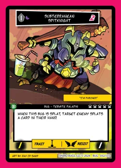Subterranean Spitknight — The Bug-inning: 1st Edition #032/110 · Shard Bugs