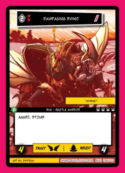 Rampaging Rhino — The Bug-inning: 1st Edition #034/110 · Shard Bugs