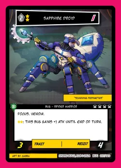 Sapphire Droid — The Bug-inning: Standard Edition #037/110 · Shard Bugs
