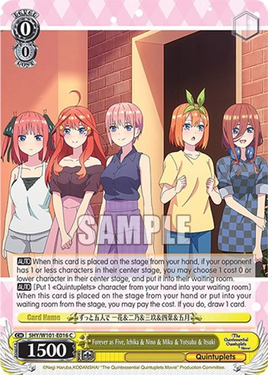 Forever as Five, Ichika & Nino & Miku & Yotsuba & Itsuki 「5HY/W101-E016」「EN」