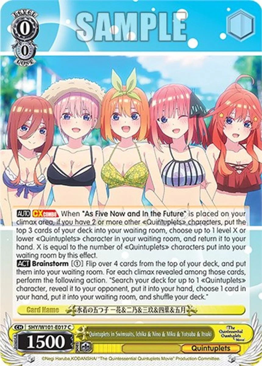 Quintuplets in Swimsuits, Ichika & Nino & Miku & Yotsuba & Itsuki 「5HY/W101-E017」「EN」
