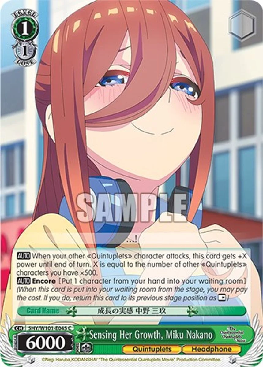 Sensing Her Growth, Miku Nakano 「5HY/W101-E045」「EN」