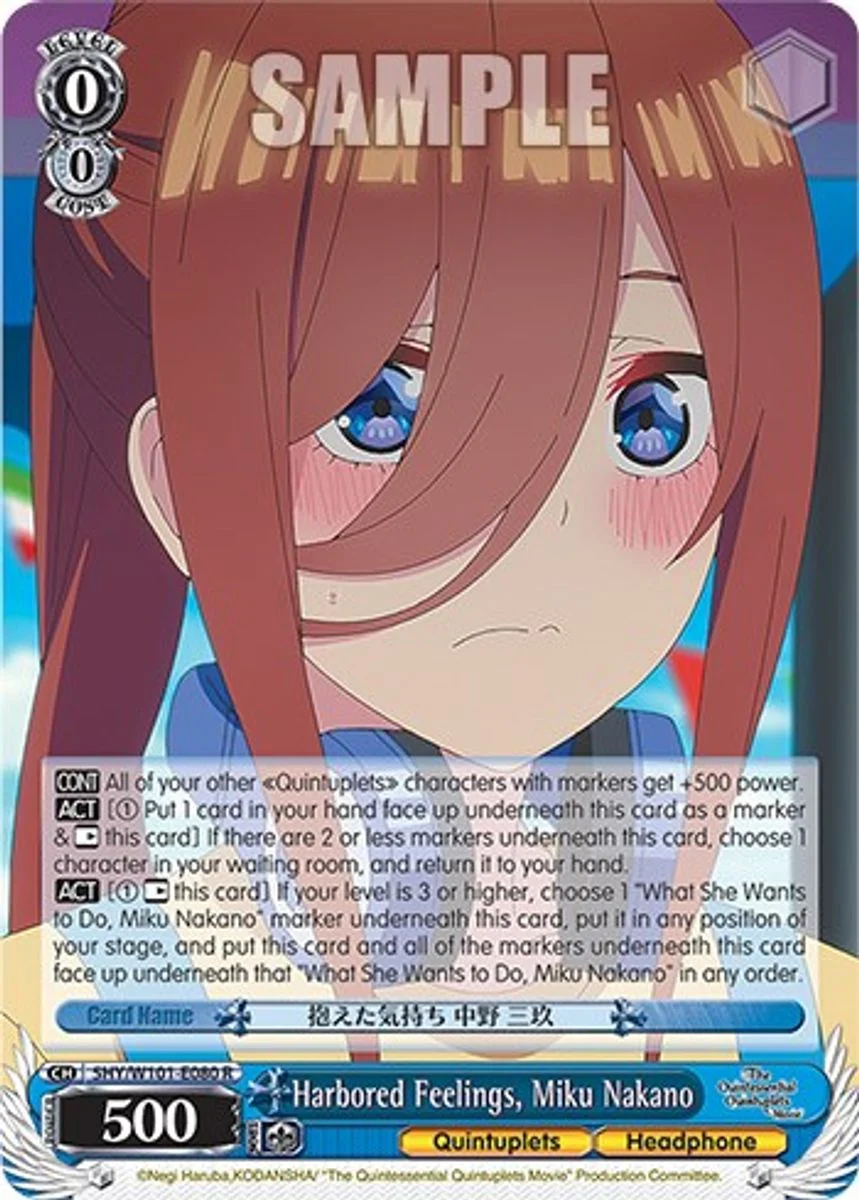 Harbored Feelings, Miku Nakano 「5HY/W101-E080」「EN」
