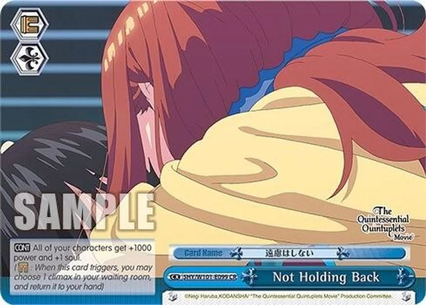 Not Holding Back 「5HY/W101-E099」「EN」