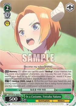 In a Costume, Yotsuba Nakano #5HY/W101-E033 · Weiss Schwarz