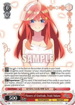 Flowers of Gratitude, Itsuki Nakano #5HY/W101-E055 · Weiss Schwarz