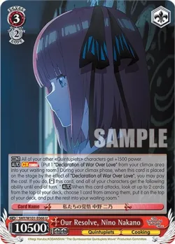 Our Resolve, Nino Nakano 「5HY/W101-E066」「EN」