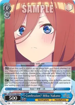 Confession? Miku Nakano 「5HY/W101-E086」「EN」