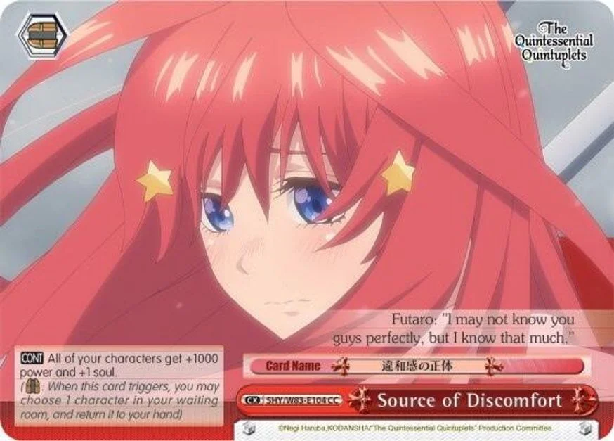 Source of Discomfort 「5HY/W83-E104」「EN」