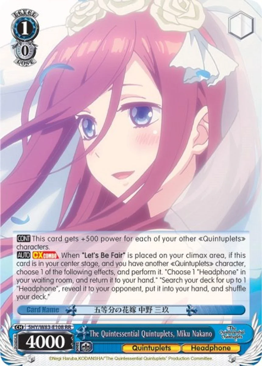 The Quintessential Quintuplets, Miku Nakano 「5HY/W83-E108」「EN」