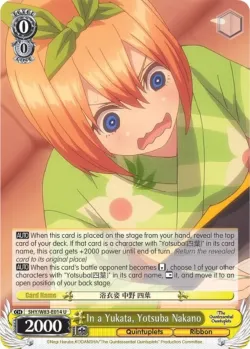 In a Yukata, Yotsuba Nakano #5HY/W83-E014 · Weiss Schwarz