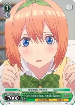 Questioning Gaze, Yotsuba Nakano #5HY/W83-E056 · Weiss Schwarz