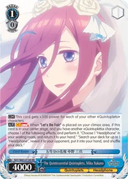 The Quintessential Quintuplets, Miku Nakano 「5HY/W83-E108」「EN」
