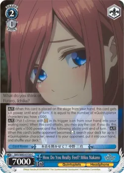 How Do You Really Feel? Miku Nakano 「5HY/W83-E130」「EN」