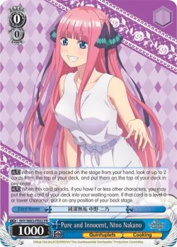 Pure and Innocent, Nino Nakano #5HY/W83-PE02 · Weiss Schwarz