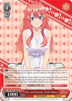 Pure and Innocent, Itsuki Nakano #5HY/W83-PE05 · Weiss Schwarz