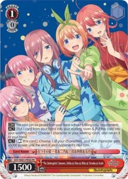 The Quintuplets' Summer, Ichika & Nino & Miku & Yotsuba & Itsuki #5HY/W83-PE06 · Weiss Schwarz