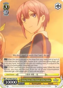 Going Home After School, Ichika Nakano #5HY/W83-TE10 · Weiss Schwarz