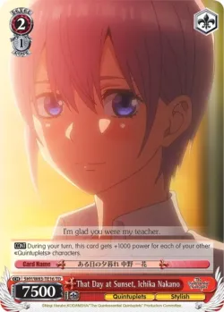 That Day at Sunset, Ichika Nakano #5HY/W83-TE16 · Weiss Schwarz