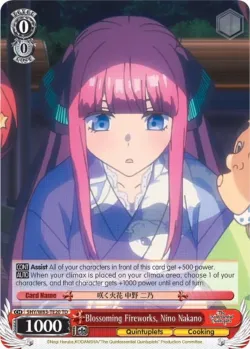 Blossoming Fireworks, Nino Nakano #5HY/W83-TE20 · Weiss Schwarz