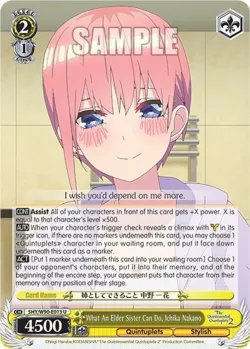 What An Elder Sister Can Do, Ichika Nakano #5HY/W90-E013 · Weiss Schwarz