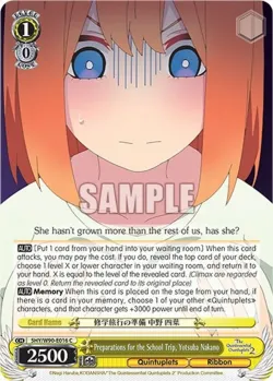 Preparations for the School Trip, Yotsuba Nakano #5HY/W90-E016 · Weiss Schwarz