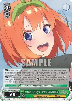 Active Lifestyle, Yotsuba Nakano #5HY/W90-E022 · Weiss Schwarz