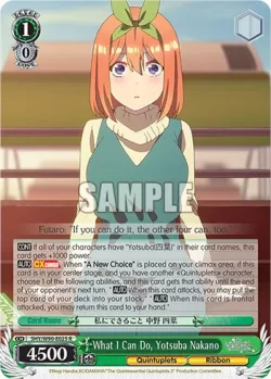 What I Can Do, Yotsuba Nakano #5HY/W90-E025 · Weiss Schwarz
