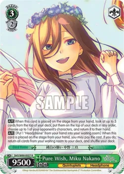 Pure Wish, Miku Nakano #5HY/W90-E027 · Weiss Schwarz