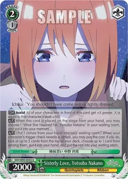 Sisterly Love, Yotsuba Nakano #5HY/W90-E033 · Weiss Schwarz